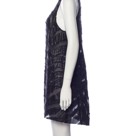 IRO,Orelie.Bergdorf Goodman,Shimmer, Fringed,Chiffon Dress,Excellent Condition,4 - Picture 11 of 13